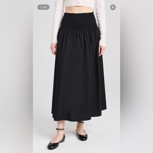 Hill House Home Delphine The Nap Skirt Black Midi NWT Medium M New $150 coquette